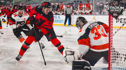 Nico Hischier complete performance in Devils Stadium Series win